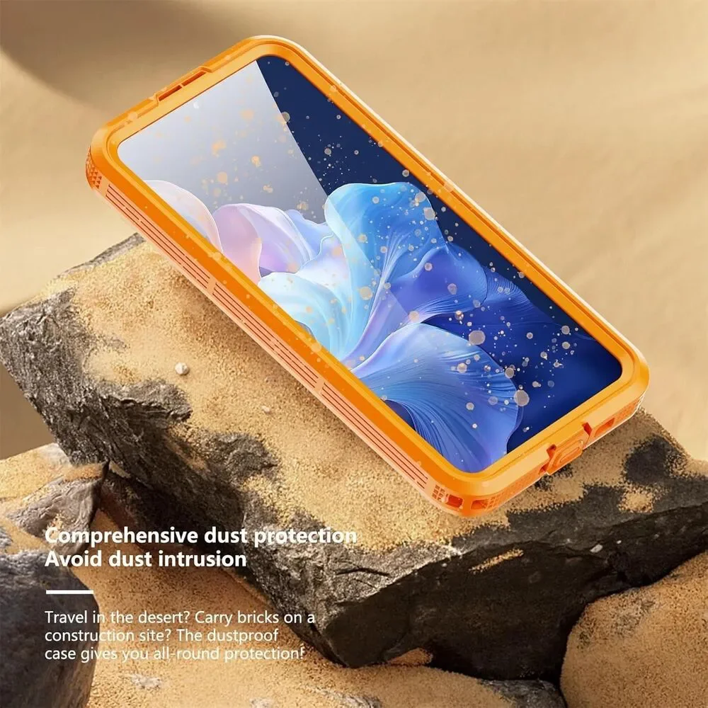Waterproof Case for Samsung Galaxy S26 Plus MagSafe Rugged Shockproof Orange